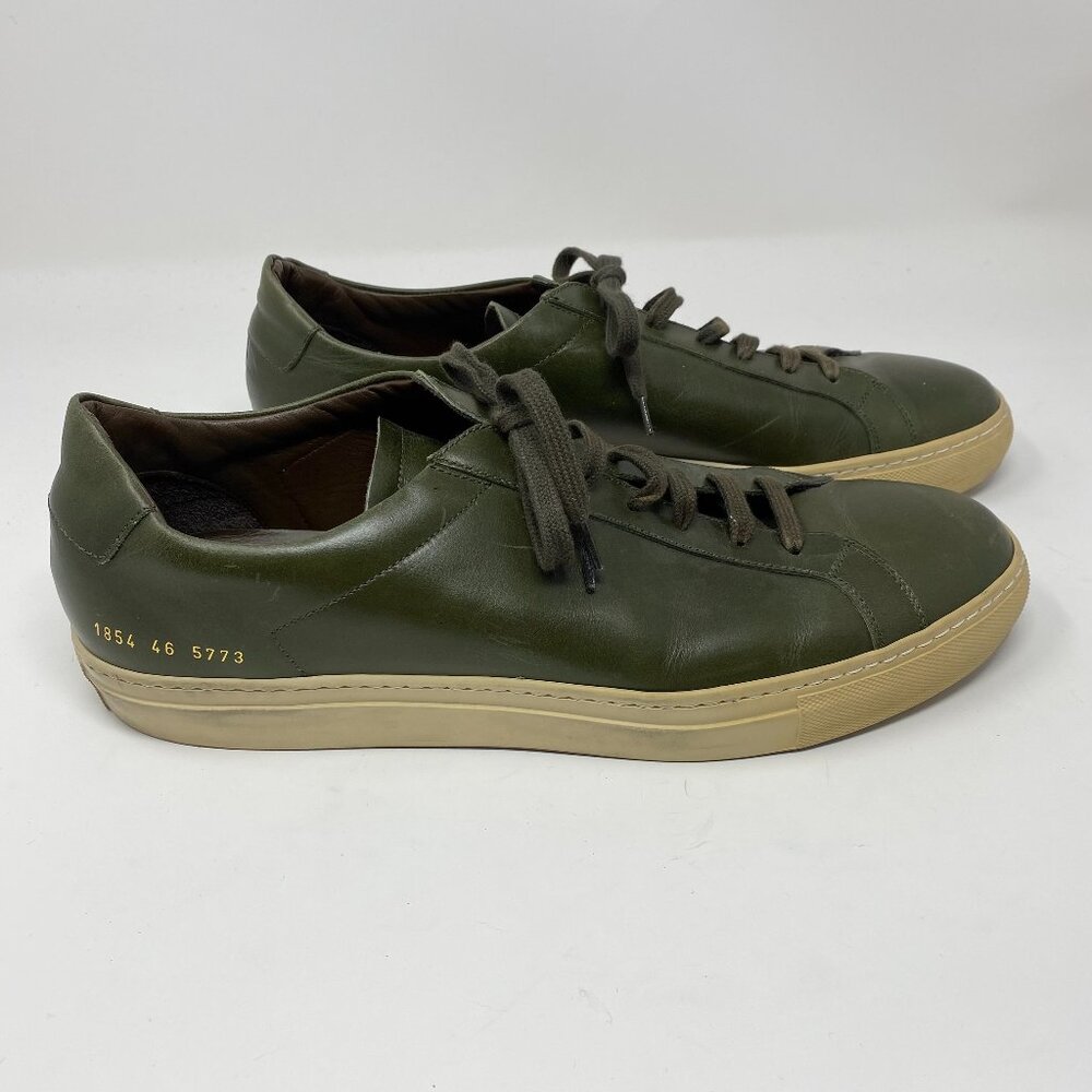 common projects lace up leather sneakers